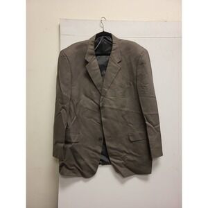 Versini Silk Sharkskin Blazer Mens Size L 43 Sport Coat Jacket Gray Italy